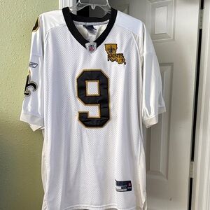 Reebok White and Black Saints Jersey